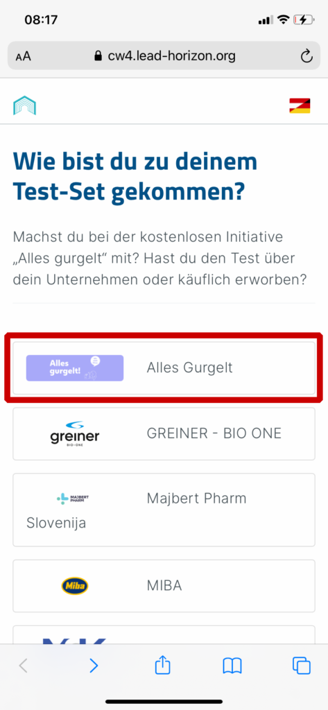 Testset von Alles gurgelt