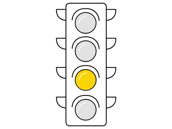 Corona-Ampel: Gelb